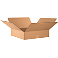 Partners Brand Flat Corrugated Boxes, 24" x 24" x 6", Kraft, Pack Of 10