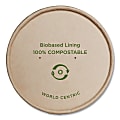 World Centric® Paper Lids For Bowls, 4-5/8" Diameter, Kraft, Carton Of 500 Lids