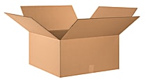 Partners Brand Corrugated Boxes, 24" x 24" x 12", Kraft, Pack Of 10