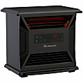 Lifesmart 4-Element Low Profile Front Air Intake Infrared Heater-Steel Cabinet - Infrared/Quartz - Electric - Electric - 750 W to 1500 W - 3 x Heat Settings - Timer - 1500 W - Remote Control - Living Room, Bedroom, Basement, Indoor - Wall Mount - Black