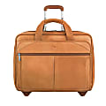 Solo New York Walker Leather Rolling Case for 15.6” Laptops, Tan