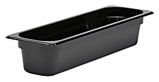 Cambro Camwear 1/2 x 4" Long Food Pans, Black, Set Of 6 Pans