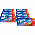Ziploc® Gallon Storage Slider Bags - Large Size - 1 gal Capacity - 10.56" Width x 9.50" Length - Sliding Closure - Blue - 9/Carton - 68 Per Box - Food, Supplies