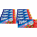 Ziploc® Gallon Storage Slider Bags - Large Size - 1 gal Capacity - 10.56"x 9.50" - Sliding Closure - Blue - Food, Supplies - 68/Box - 9 / Carton 1 thumbnail image