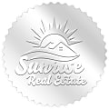 Custom Blind-Embossed Labels And Stickers, Foil Stock, 2-1/4" Burst Shape, Box Of 500 Labels 1 thumbnail image
