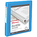 Office Depot® Brand Durable View 3-Ring Binder, 1" Round Rings, 49% Recycled, Blue