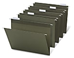 Office Depot® Brand Hanging Folders, 1/5 Cut, Letter Size, 100% Recycled, Green, Pack of 50