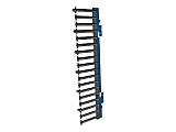 Knurr 010200078 Rack Cable Management Kit - Rack Cable Management Panel - Black - 2 - 18U Rack Height - 19" Panel Width