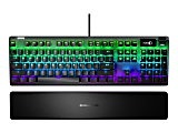 SteelSeries Apex 7 - Keyboard - with display - backlit - USB - US - key switch: SteelSeries QX2 blue