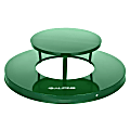 Alpine Industries Rain Bonnet Lid For Outdoor Metal Waste Receptacle, 7-5/8”H x 24-1/4”W x 24-1/4”D, Green 1 thumbnail image