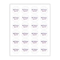 Custom Printed 3-Color Laser Sheet Labels And Stickers, 1-11/16" Round Circle, 24 Labels Per Sheet, Box Of 100 Sheets