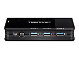 TRENDnet 4 Computer 4-Port USB 3.1 Sharing Switch, TK-U404, 4 x USB 3.1 for Computers, 4 x USB 3.1 for Devices, Flash Drive Sharing, Scanners, Printers, Mouse, Keyboard, Windows & Mac Compatible