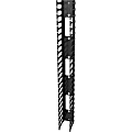 Vertiv Vertical Cable Manager for 800mm Wide 48U - Black - 2 Pack - 48U Rack Height - 19" Panel Width - Metal