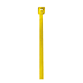 Partners Brand Colored Cable Ties, 18 Lb, 4", Yellow, Case Of 1,000 Ties