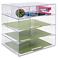 Innovative Storage Designs Desktop Organizer, 6 Compartments, Clear 1 thumbnail image