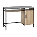 Sauder® Market Commons 45"W Single-Pedestal Computer Desk With Door, Prime Oak/Slate Gray
