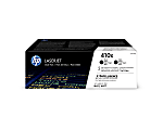 HP 410X High-Yield Black Toner Cartridges, Pack Of 2, CF410XD