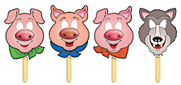 Scholastic Fairy Tale Masks & Play Kit, 3 Little Pigs 1 thumbnail image