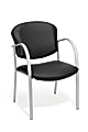 OFM Danbelle Series Anti-Bacterial Contract Reception Chair, Black/Silver