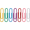 Sparco® Vinyl-Coated Gem Clips, Box Of 500, No. 1, Assorted Colors 1 thumbnail image