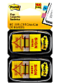 Post-it® Flags, 1 in. x 1.7 in., 2 Dispensers, 50 Flags/Dispenser, Yellow, Printed "Sign Here", Back to School Supplies for Students, Flags for Textbooks and Notebooks 1 thumbnail image