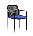 Boss Office Products Stackable Mesh Guest Chair, Blue/Black 1 thumbnail image