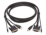 Tripp Lite DVI KVM Cable Kit 3 in 1 DVI, USB 3.5mm Audio 3xM/3xM Black 6ft - Supports up to 2560 x 1600 - Gold Plated Contact - Black 1 thumbnail image
