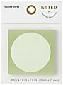 Noted by Post-it Square Notes, 2.9 in. x 2.8 in. Green square note with light green circle, 1 Pad/Pack, 100 Sheets/Pad