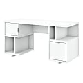 kathy ireland® Home by Bush Furniture Madison Avenue 60"W Computer Desk With Drawer/Storage Shelves/Door, Pure White, Standard Delivery