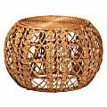 bali & pari Tiramisu Modern Bohemian Rattan Round Coffee Table, 19"H x 30"W x 30"D, Natural Brown