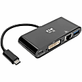 Tripp Lite USB C to DVI Multiport Adapter Converter Docking Station Thunderbolt 3 Compatible USB Type C to DVI, USB-C, USB Type-C -  - U44406NDGUBC 1 thumbnail image