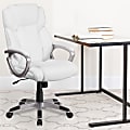 Flash Furniture Carolyn LeatherSoft™ Faux Leather Mid-Back Executive Office Chair, White