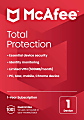 McAfee® Total Protection Antivirus & Internet Security Software, For One Device, 1-Year Subscription, Windows®/Mac®/Android/iOS/ChromeOS, Product Key 1 thumbnail image