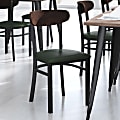 Flash Furniture Wright Commercial Grade Dining Chair, Walnut/Green
