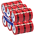 Tape Logic® Rejected Preprinted Carton Sealing Tape, 3" Core, 2" x 55 Yd., Black/Red, Case Of 18 1 thumbnail image