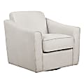 Office Star Cassie Fabric Swivel Accent Armchair, 29-1/2”H x 29-1/2”W x 32-3/4”D, Cement