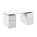 Stratus 60W x 30D Electric Height Adjustable Standing Desk with Drawers, White, Standard Delivery 1 thumbnail image