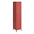 Ameriwood™ Home Mission District 4-Shelf Single Metal Locker Storage Cabinet, 72-13/16"H x 15"W x 15-3/4"D, Terracotta