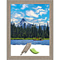 Amanti Art Curve Graywash Wood Picture Frame, 21" x 27", Matted For 18" x 24"