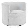 Office Star Cleo Fabric Swivel Accent Chair, Fog/Sterling 1 thumbnail image