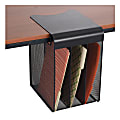 Safco® Onyx™ Mesh Hanging Organizer, Solid Top 3-Section Vertcal, Black 1 thumbnail image