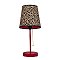 LimeLights Fun Prints Funky Table Lamp, 15"H, Leopard Shade/Pink Base 1 thumbnail image