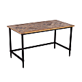 SEI Lawrenny 53"W Reclaimed Wood Desk, Natural/Black