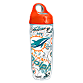 Tervis NFL All-Over Water Bottle With Lid, 24 Oz, Miami Dolphins