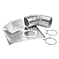 Lambro® 4” x 8’ UL® 2158A Transition Duct Vent Kit For Clothes Dryer Venting, White, LAO1375W