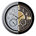 FirsTime & Co.® Radiant LED Outdoor Wall Clock, Galvanized Silver
