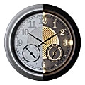 FirsTime & Co.® Radiant LED Outdoor Wall Clock, Galvanized Silver 1 thumbnail image