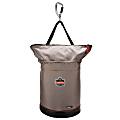 Ergodyne Arsenal 5976 Nylon Hoist Bucket With Carabiner, Extra-Large, 20"H x 16"W x 16"D, Gray