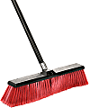 Alpine 18" Smooth Surface Push Broom, Red, Pack Of 3 Brooms 1 thumbnail image