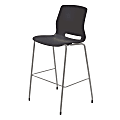 KFI Studios Imme Stacking Bar Stool, 44"H, Black/Silver